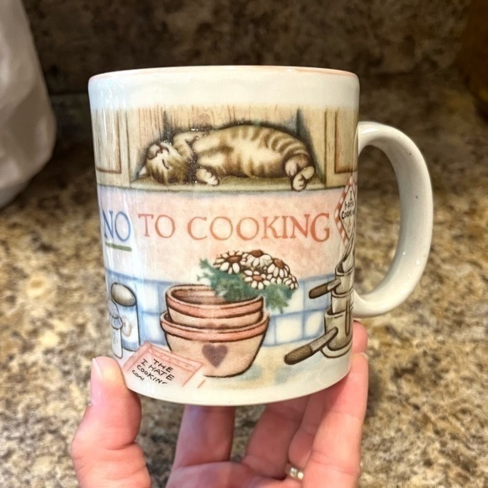 Vintage Just Say No to Cooking Coffee Mug Cup